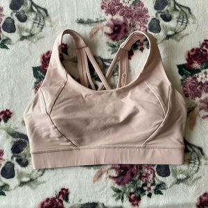 Baby pink Lululemon workout bra